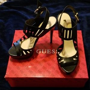 Guess Leather Platform Heels